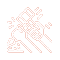 Hands holding hammers icon