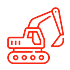 orange excavator icon